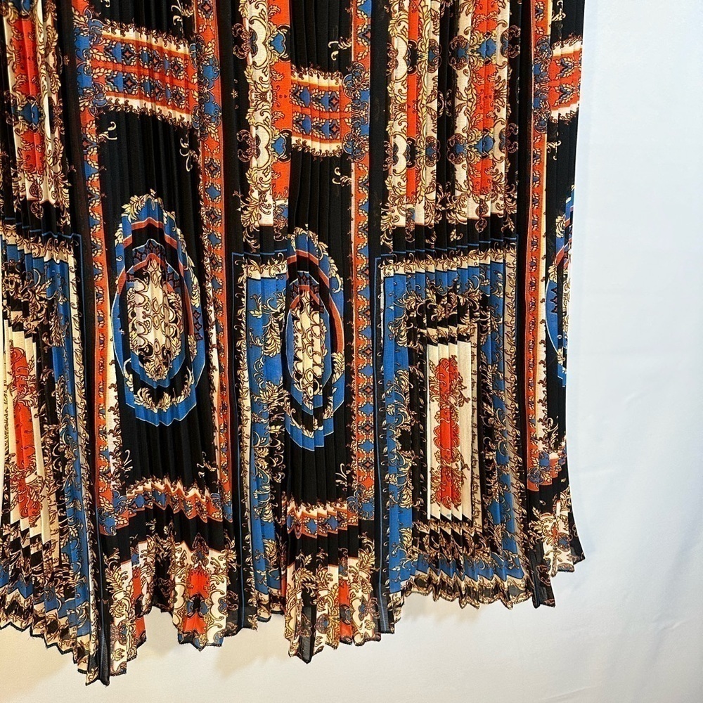 Truly 4 You Maxi Skirt Pleated Retro Elastic Waistband Fully Lined Size M NWOT - Picture 4 of 16